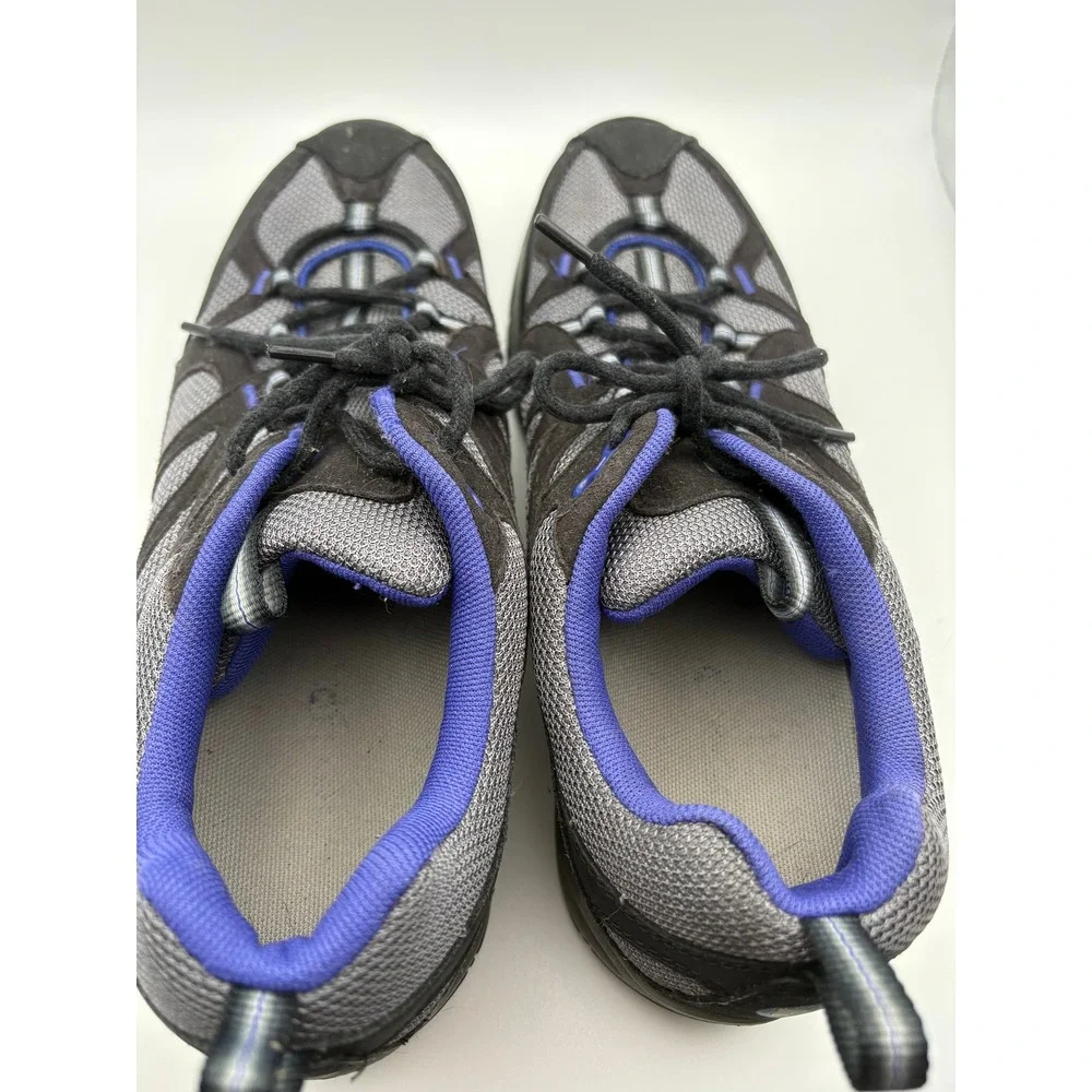 Merrell Womens J55684 Hiking Shoes Black Grey Purple Low Top Trail Sneakers 10